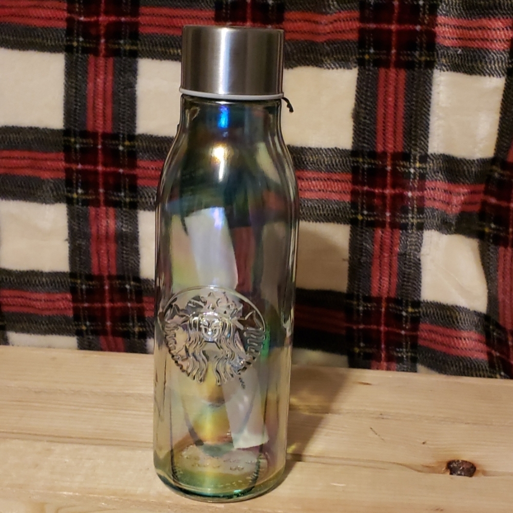 Starbucks glass. Iridescent